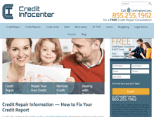 Tablet Screenshot of creditinfocenter.com